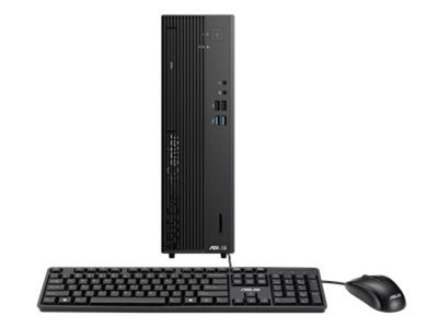 Vista Frontal de Desktop,ASUS EXPERTCENTER D5 SFF, con teclado y Mouse USB, sin Monitor. 