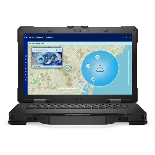 Vista Frontal táctil del laptop Dell Rugged Pro 14 Frontal