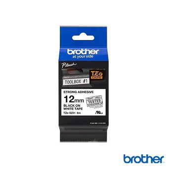 ETIQUETAS BROTHER TZES231 | ROLLO (1,2 CM X 8 M)