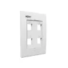 Faceplate Nexxt Keystone 4 Puertos RJ45