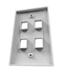 Vista posterior Placa de Pared Nexxt - Faceplate Keystone 4 Puertos RJ45