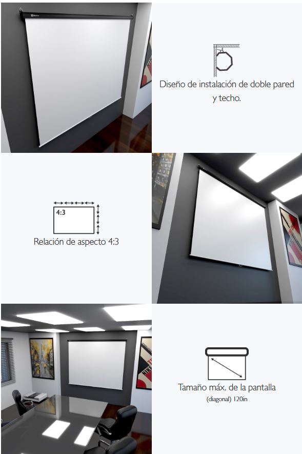 pantalla de proyección manual Klip Xtreme KPS-304 