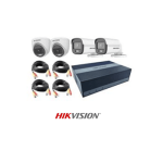 Imagen del Kit CCTV Hikvision 4 Cámaras Colorvu – 2 Bullet + 2 Domo – 1 EDVR – 1 SSD 300 GB NP: E04HG2B2T-KITC