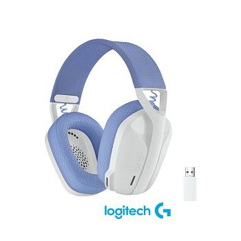 G435 AUDÍFONOS INALÁMBRICOS CON MICRÓFONO LIGHTSPEED PARA JUEGOS - BLANCO Y CELESTE