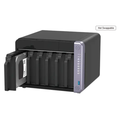 Imagen frontal del NAS QNAP TS-632X con 6 bahías