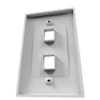 Vista posterior Placa de Pared Nexxt - Faceplate Keystone 2 Puertos | Solución Profesional para Cableado Estructurado