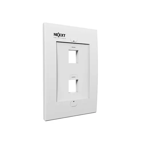 Placa de Pared Nexxt - Faceplate Keystone 2 Puertos | Solución Profesional para Cableado Estructurado