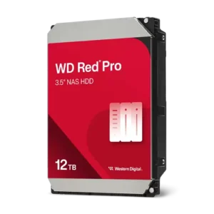 "WD Red Pro 12TB – Disco duro optimizado para NAS con rendimiento superior y protección avanzada."