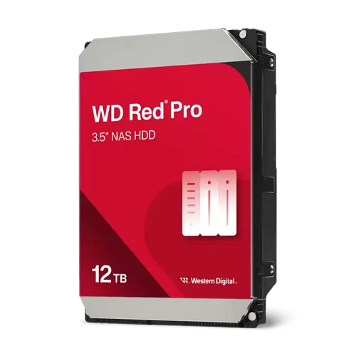 "WD Red Pro 12TB – Disco duro optimizado para NAS con rendimiento superior y protección avanzada."