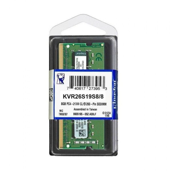 Imagen de memoria Ram KINGSTON 8GB 2666MHz DDR4 SODIMM 1.2V