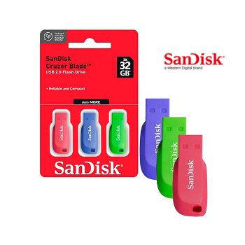sandisk 32 gb pack PACK 3 PENDRIVE 32 GB | Cruzer Blade™ USB Flash Drive CZ50